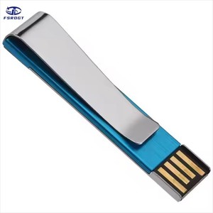 简约设计激光标志金属u盘纸夹设计u盘金属促销128gb 32GB u盘 - Product Image 3