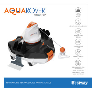 Bestway 58622หุ่นยนต์ทำความสะอาดสระน้ำ,อุปกรณ์เสริมสำหรับสระว่ายน้ำทำความสะอาดอัตโนมัติ - Product Image 2