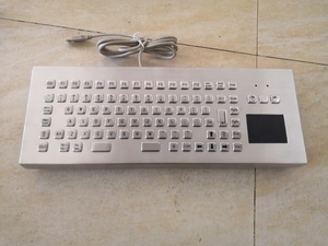 IP65 waterproof o teclado de aço inoxidável mecânico do quiosque do número do metal industrial com touchpad ou trackball