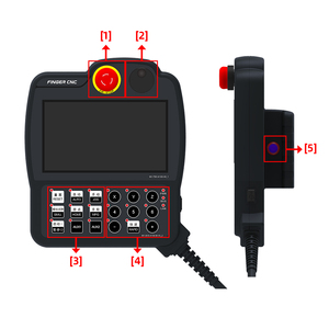 プログラマーのための24V Dc9軸ロボットアームコントローラー産業ティーチティーチングペンダント - Product Image 3