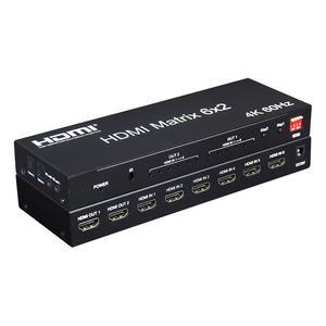 SOFLY 6X2 <strong>HDMI</strong> <strong>Matrix</strong> 4k@60Hz <strong>HDMI</strong> <strong>Matrix</strong> 6x2 with 6 <strong>inputs</strong> <strong>2</strong> <strong>outputs</strong> - Product Image 1