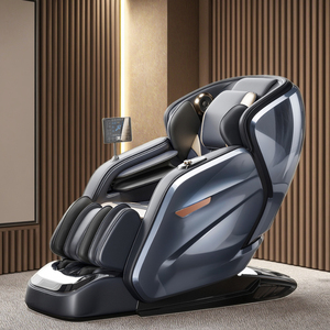 2025 Venta al por mayor Silla de masaje 4D de lujo personalizada Último diseño, respaldo, calefacción de pies, Control de voz