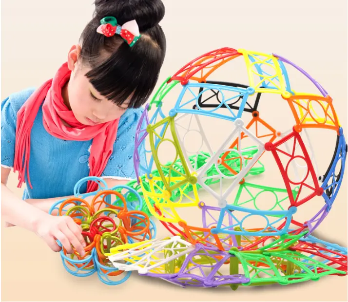 Ausisme Educatief Speelgoed Plastic Verbindingsspeelgoed Geassembleerd Diy Bouwstenen Stokjes Speelgoed