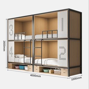 Fabrik versorgung Großhandel Etagen betten Massivholz Kapsel Tiefbett Jugend herberge Spiel Hotel Etagen betten anwendbar Hotel Familien hotel