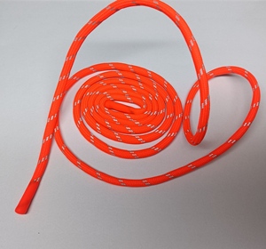 تصنيع المعدات الأصلية مخصص الحبل البوليستر الملونة الفلورسنت جولة سحب الحبال هوديي حبل الرباط الرباط للقماش مع أطراف معدنية - Product Image 6