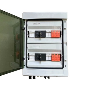 WSDB-PV4/2 IP65 4 в 2 из 4 строки 15A 1000V DC солнечный PV массив пластиковый блок объединителя с предохранитель постоянного тока, сглаживатель перепадов напряжения и автоматический выключатель - Product Image 1