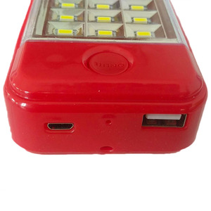 キャンプ用のUSB入力および出力機能を備えたソーラー充電式LED非常灯 - Product Image 4