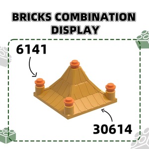 BLOCKMOC 6141 4073 1x1 nokta yapı taşı MOC dairesel ark parçaları plastik DIY çocuk oyuncakları uyumlu tuğla montaj hediye kutusu - Product Image 4