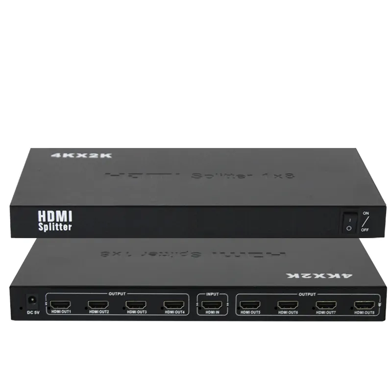 Répartiteur HDMI 4K 1 entrée 8 sorties HDMI 2.0 HDCP 2.2 Distributeur HDMI 4K @ 30Hz HD Haute Résolution (1x8)