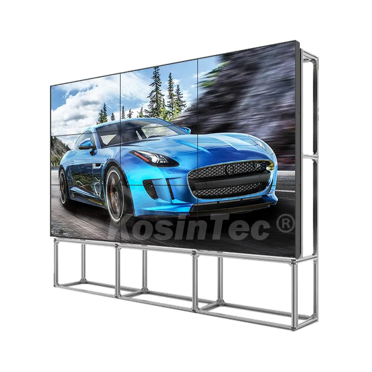 Video wall soluções display digital, fabricantes de tela de 3.5mm 46 polegadas ultra estreita moldura sem costura 3x3 parede de vídeo lcd
