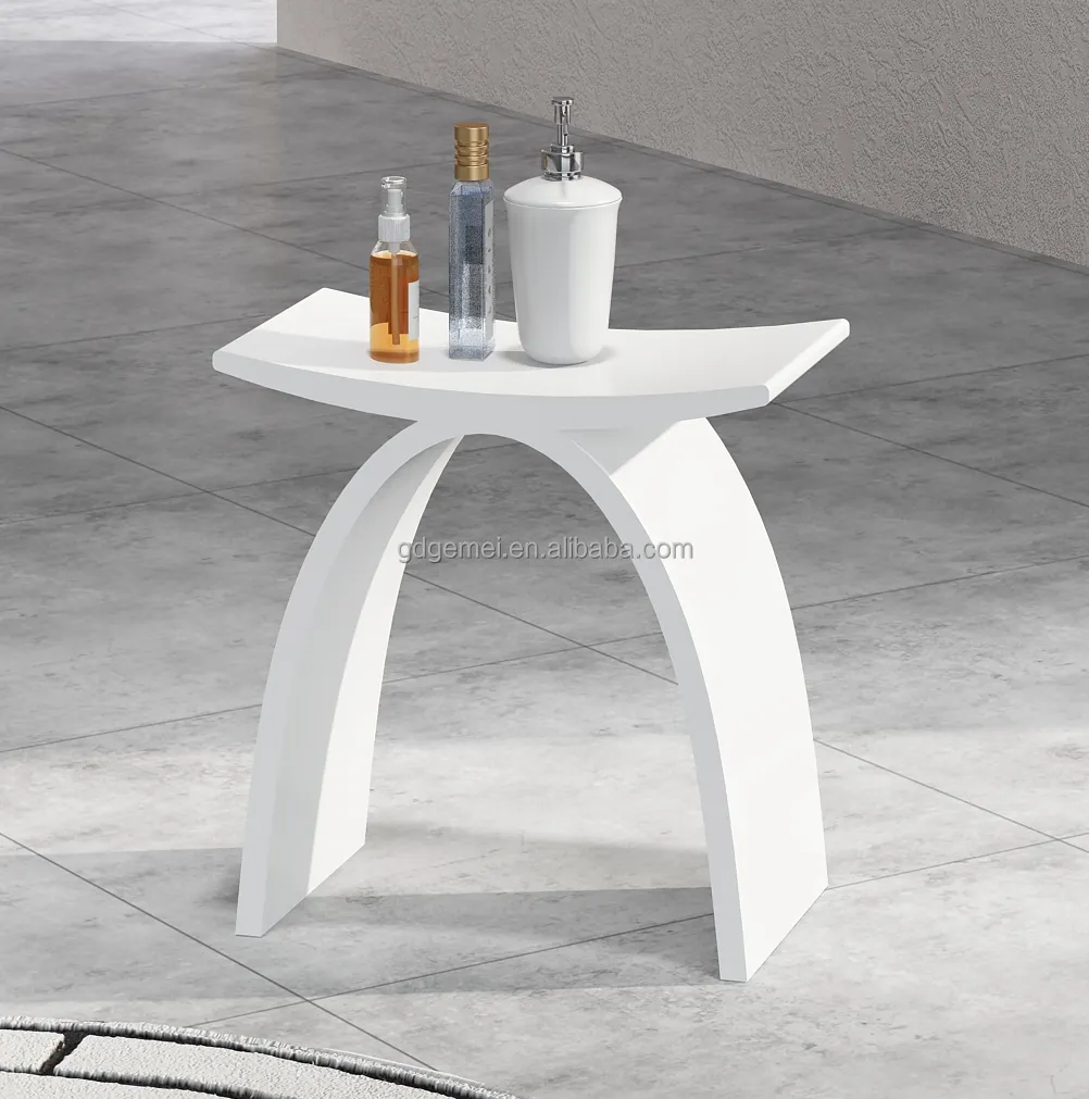 Стул из белого искусственного камня, акриловый стул с твердой поверхностью, скамейка для ванной и душа, стулья, стул для душа