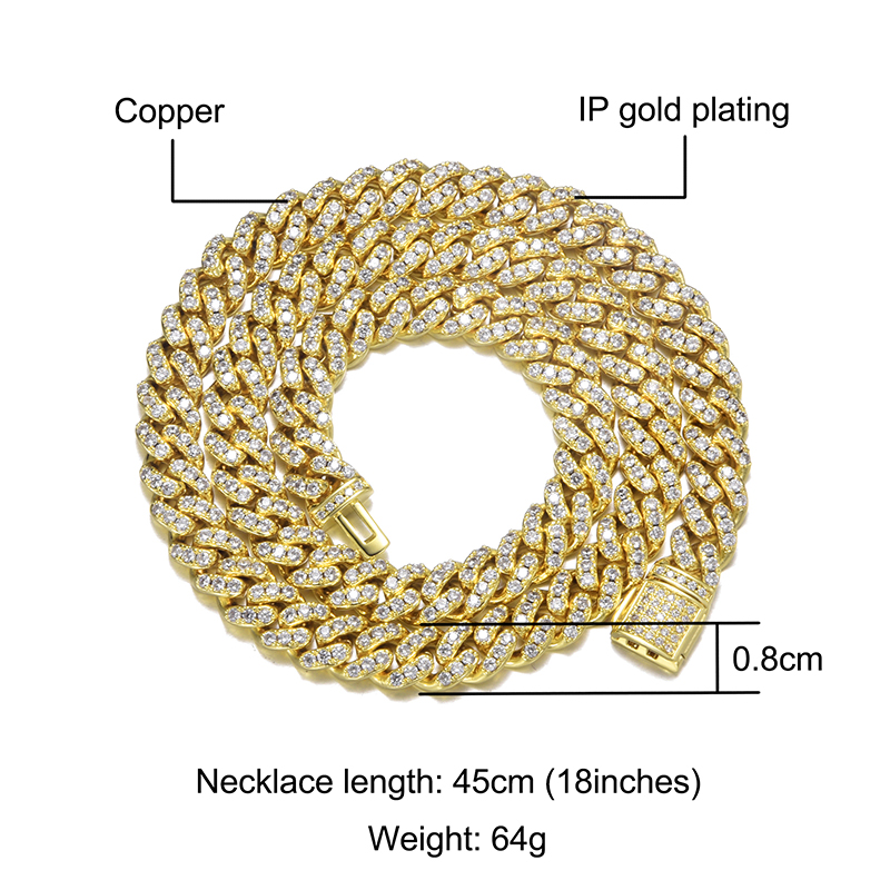 Catena cubana 18 ''-oro