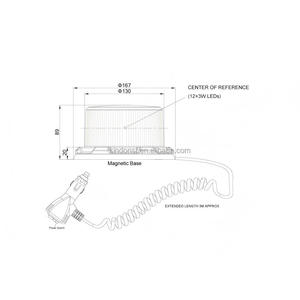 ECE R65 sınıf 1 onaylı süper kalite LED güçlü mıknatıslar ile uyarı tepe ışığı dönen modu LB130 iyon mavi Amber kırmızı beyaz - Product Image 6