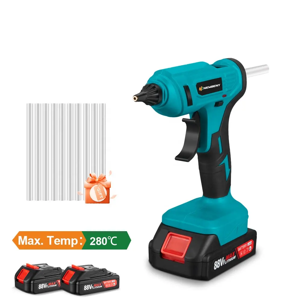 100W Cordless Elétrica Hot Melt Pistola de Cola 10pcs 11mm Cola Vara Anti-scald Bico Recarregável DIY Repair Tool Para Makita Bateria