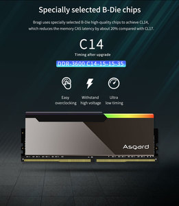 Asgard CL14 Ram Ddr4 32Gb (16GX2) ชุด Rgb Ram Ddr4 3600Mhz X.M.P สำหรับฮาร์ดแวร์คอมพิวเตอร์ที่ระบายความร้อนด้วยน้ำซิงโครไนซ์แสงสว่าง - Product Image 2
