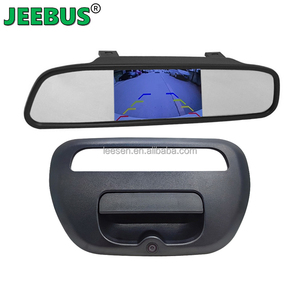 HD Night Vision Waterproof Tailgate Handle Backup <strong>Reverse</strong> Camera with 4.3&quot; RearView <strong>Mirror</strong> Use for Mitsubishi L200 - Product Image 1
