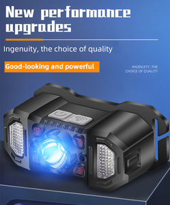 新しいミニLED懐中電灯ヘッドランプ<span class=keywords><strong>IP65</strong></span>屋外波誘導内蔵バッテリー夜間ランニング釣り腹筋USB充電式