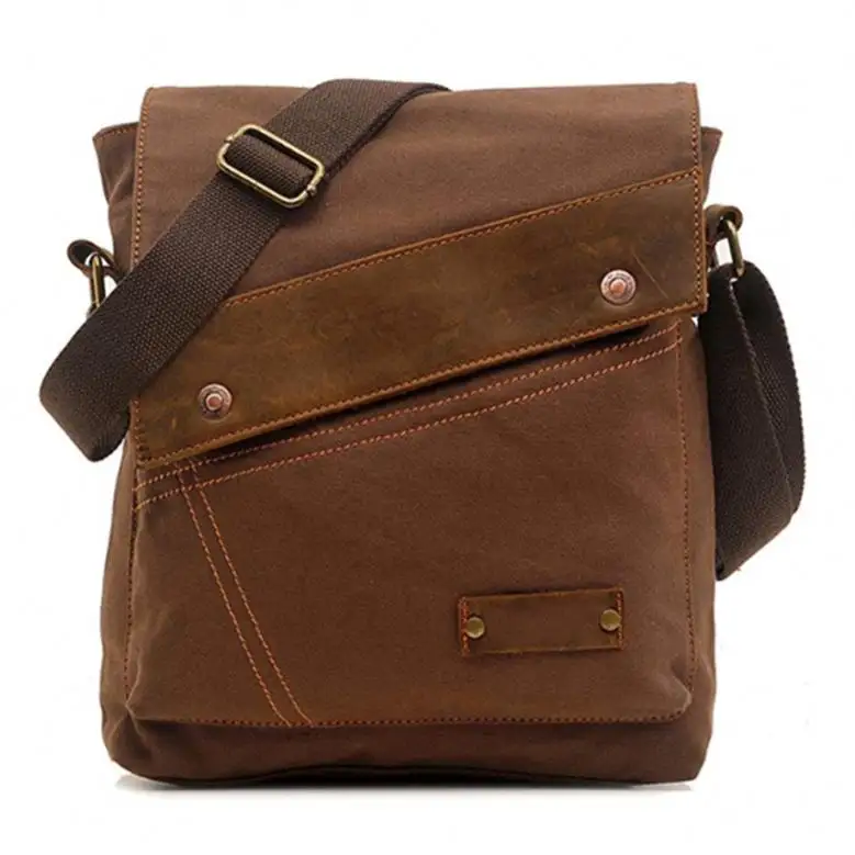 Stylish Design 100% Cotton Canvas Shoulder Bags Crossbody Bags Multi-purpose Durable 2024 Messenger Bag For Men Women