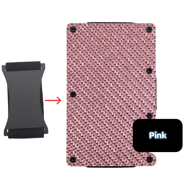 Fibra di carbonio rosa (cintura porta contanti)