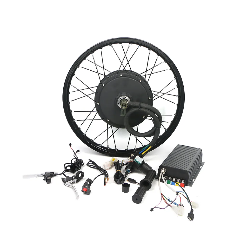 High Efficiency QS205 V3 72V 5000W MTB Powerful Rear Wheel Motor Electric Bike Conversion Kits MTX with Sabvotom Controller
