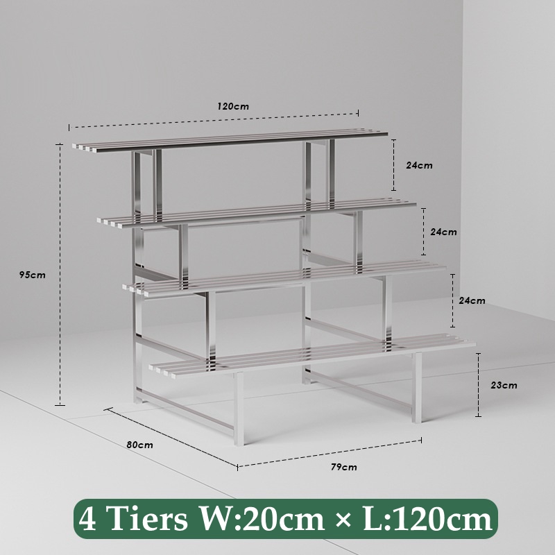4 niveaux 120 cm argenté