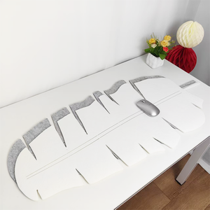 Custom <strong>Computer</strong> Application Durable Anti slip Soft Dark Grey Wool Felt Desk <strong>Keyboard</strong> Mat Anti-Scratch Office Desk Protector Mat - Product Image 6