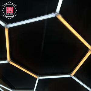 Новый RGB завод, производство автомобилей, мастерская, склад RGB, цветная модель, алюминиевая потолочная лампа для гаража, офиса, шестигранная Светодиодная лампа
