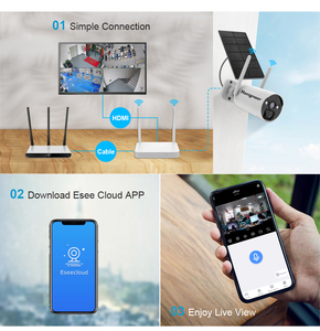 Seguridad Wifi Solar Cctv Wifi 8CH Nvr Sistema de vigilancia al aire libre Energía inalámbrica Ptz Ip Kit de cámara solar - Product Image 2