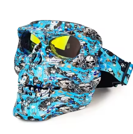 Monture bleue, verres jaunes