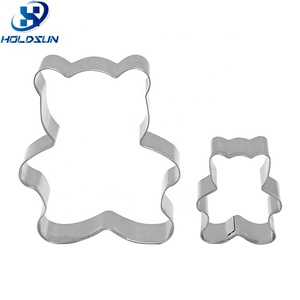 Biểu Tượng Tùy Chỉnh DIY 2-Mảnh Thép Không Gỉ Gấu <span class=keywords><strong>Cookie</strong></span> Máy Cắt Đặt Giáng Sinh Hình Dạng Cho Kỳ Nghỉ Nướng - Product Image 3