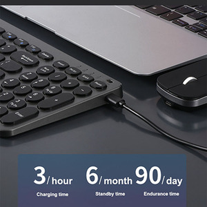 Diseño de moda silencioso recargable Mac teclado y mouse 2,4G Conjunto Combinado inalámbrico - Product Image 4