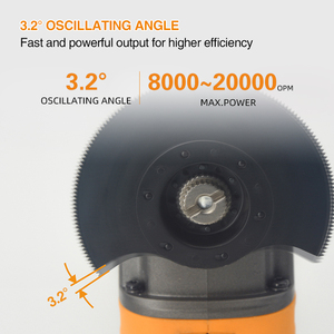 Freeman 20V Sin escobillas 6 Velocidad variable 20000 OPM Hoja de sierra universal Multi Master Multiherramienta oscilante inalámbrica - Product Image 4
