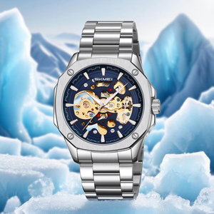 Skmei 9378 Bán Buôn Sang Trọng 3ATM Không Thấm Nước Xem Skeleton Thép Không Gỉ Cơ Khí Tự Động Đồng Hồ Mens Đồng Hồ Đeo Tay - Product Image 1