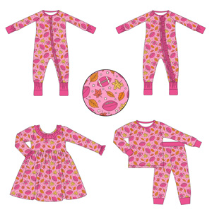 凉爽可爱夏季儿童休闲套装彩色卡通图案婴儿t恤 & 幼儿长裤 - Product Image 1