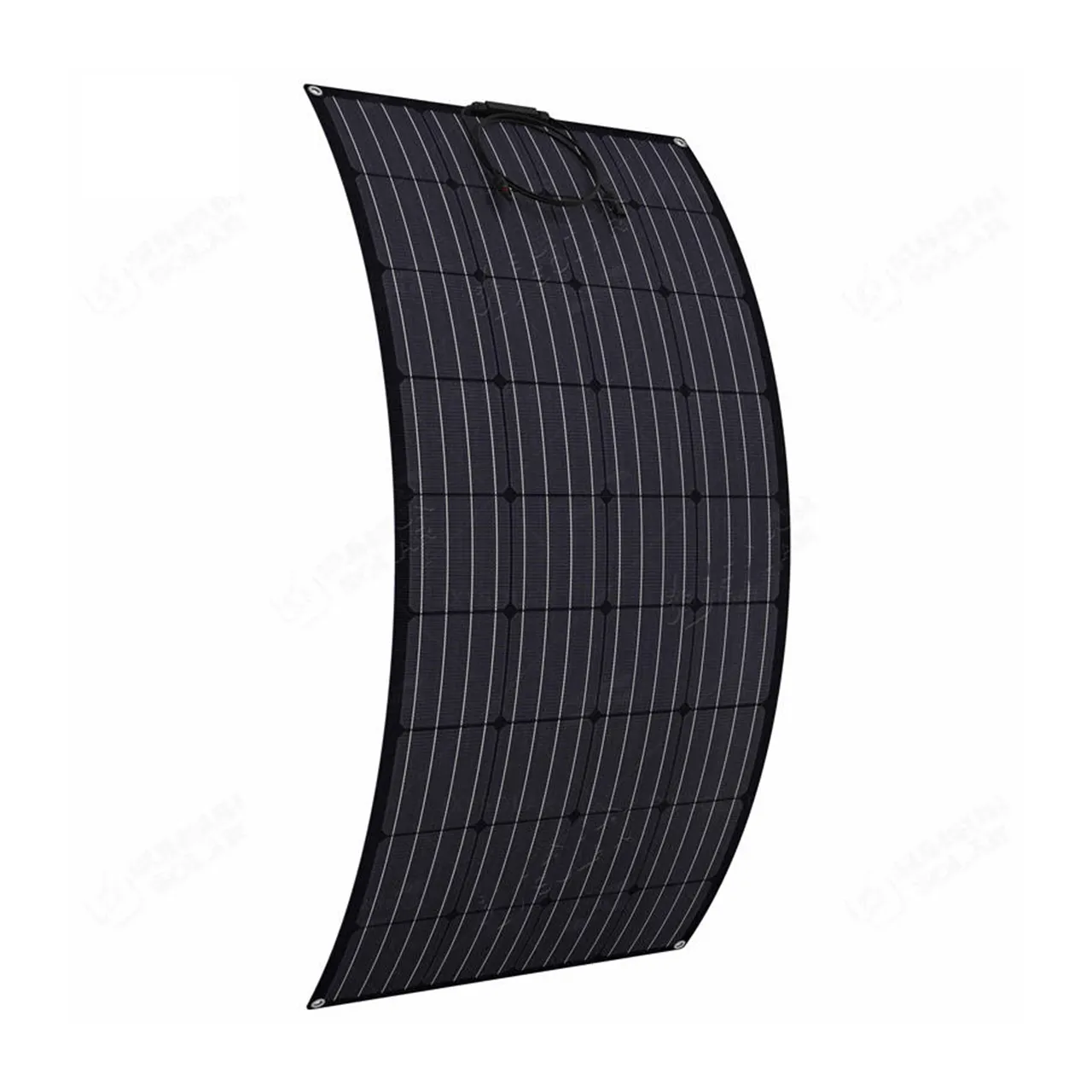 도매 모든 블랙 18V 200W 경량 투명 단결정 셀 RV 보트 반 유연한 태양 전지 패널