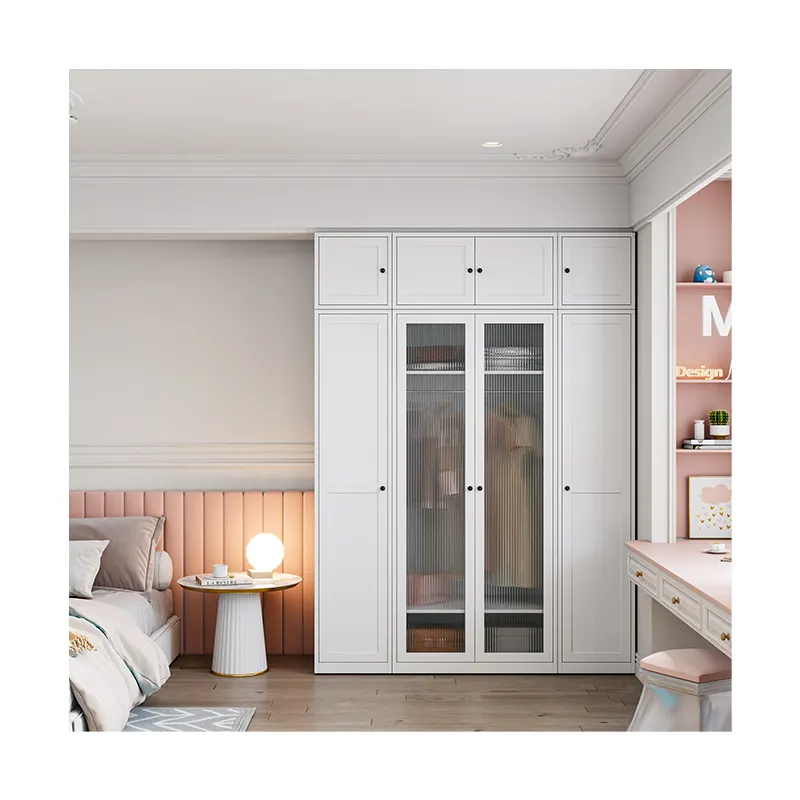 Diseño de armario sencillo y moderno, armario individual de dos puertas para dormitorio pequeño