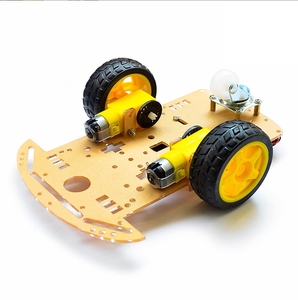 2WD kit di telaio per auto intelligente a 2 ruote per Arduino educazione acrilico Robot auto motore/velocità codifica/supporto batteria - Product Image 4