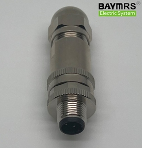 BAYMRS 4针M12屏蔽A码连接器公直90 ° 弹簧端子防水连接器M12连接器 - Product Image 6
