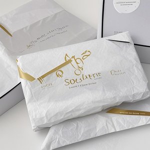ペイズリーティッシュペーパーカスタムロゴ付きエキゾチックアパレルプレゼンテーション環境にやさしい芸術