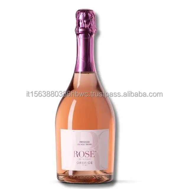 Vino espumoso rosa de Ororose elaborado en Italia Prosecco DOC Treviso Brut millesimato para exportación