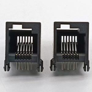 Sol açılı RJ11/RJ12 6P6C 6P4C telefon Jack konnektörü dişi fiş Ethernet konektörü RJ45 tipi - Product Image 4