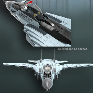 ゲームファイターF14ジェットビルディングブロックセット1662個おもちゃ飛行機ミリタリーブリックビルディングセット空軍愛好家 - Product Image 4
