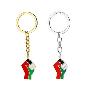 Trending Products Bandeira Palestina Mapa Punho Forma Decorativa Metal Chaveiros Pingente Anel Chave Acessórios Para Homens E Mulheres