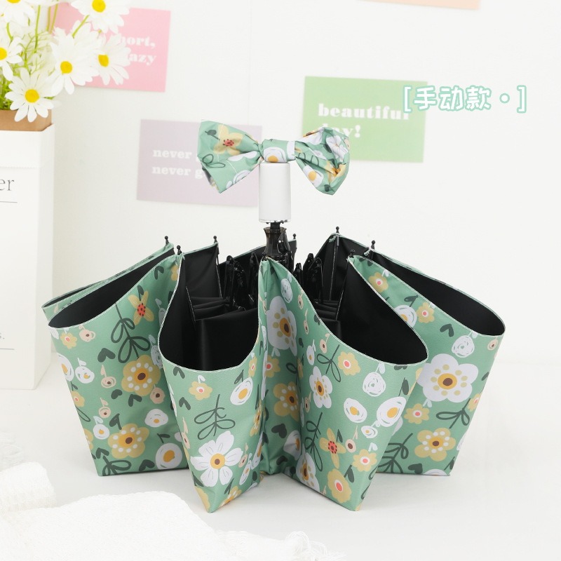 Manual nine-in-one edition-oil painting green flowers