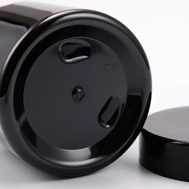 Bocaux en plastique noirs ronds personnalisés avec couvercles Conteneur en PET pour les boîtes de poudre de protéines alimentaires Bocaux de stockage de bouteilles en plastique PET de voyage