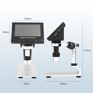 Microscopio electrónico Digital USB de 1000x2,0 MP DM4 Pantalla LCD de 4,3 "Microscopio VGA con soporte de 8 LED para reparación de placa base PCB - Product Image 6