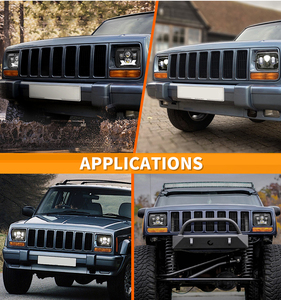 Liwiny Square Led <strong>Lights</strong> for Jeep Wrangler <strong>YJ</strong> 1987-1995 Accessories 5x7&quot; Led Headlight for Jeep Comanche MJ 1986- 1992 Vehicle