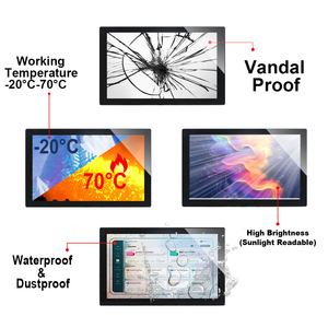 7 10.1 12 19 21.5 32 inch cảm ứng không thấm nước Màn hình Màn hình bảng điều khiển công nghiệp IP67 Găng tay cảm ứng biển LCD hiển thị ánh sáng mặt trời có thể đọc được - Product Image 5