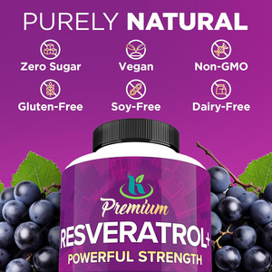 OEM แคปซูลอาหารเสริมสมุนไพร500 Trans-resveratrol พร้อมเมล็ดองุ่นและสารสกัดจากไวน์แดง - Product Image 4