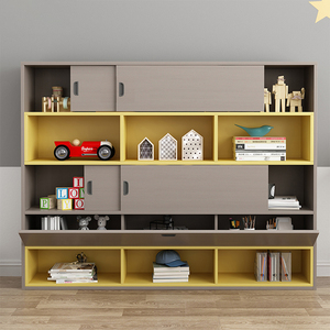Modern yatak odası oturma odası mobilya çok fonksiyonlu kayar kapı kitap depolama raf merdiveni kitaplık ev için - Product Image 2